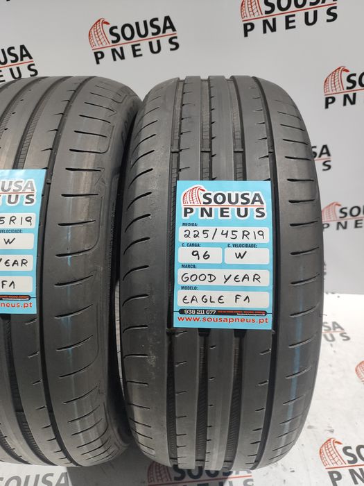 2 pneus semi novos 225-45R19 Goodyear - Oferta dos Portes 150 Euros