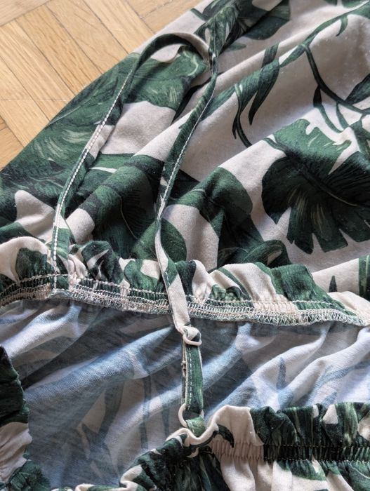 sukienka h&m kwiaty liście letnia oversize