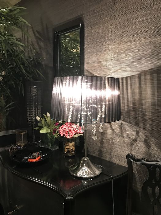 Candeeiro de mesa moderno e clássico abajour preto