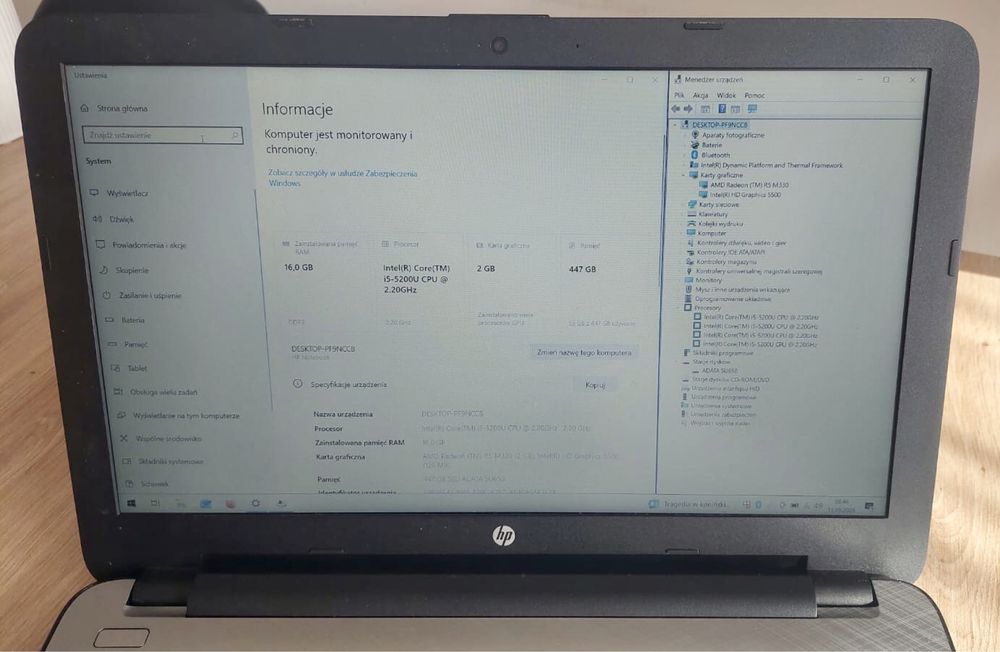 Laptop HP Pavilion 15 CPU: i5 | RAM: 16GB | SSD:480GB