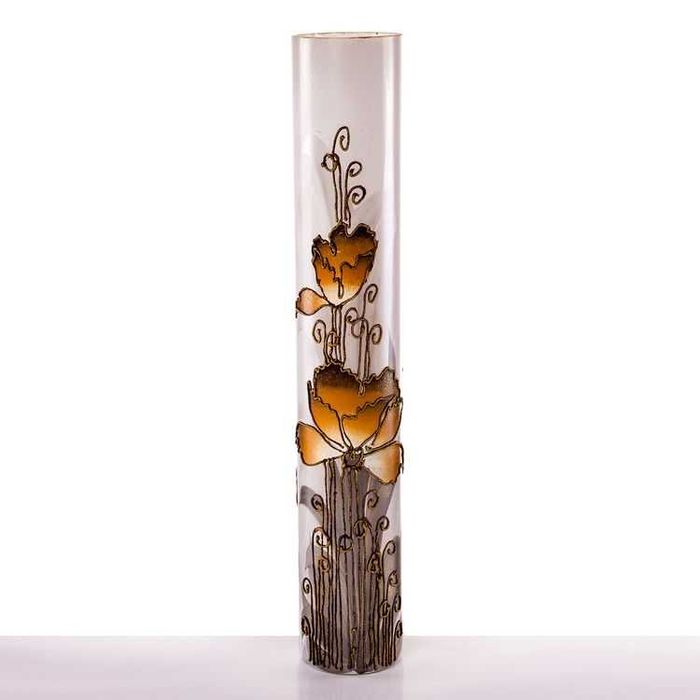 Ваза высокая 60 см с ручной росписью для веток, пампасной травы