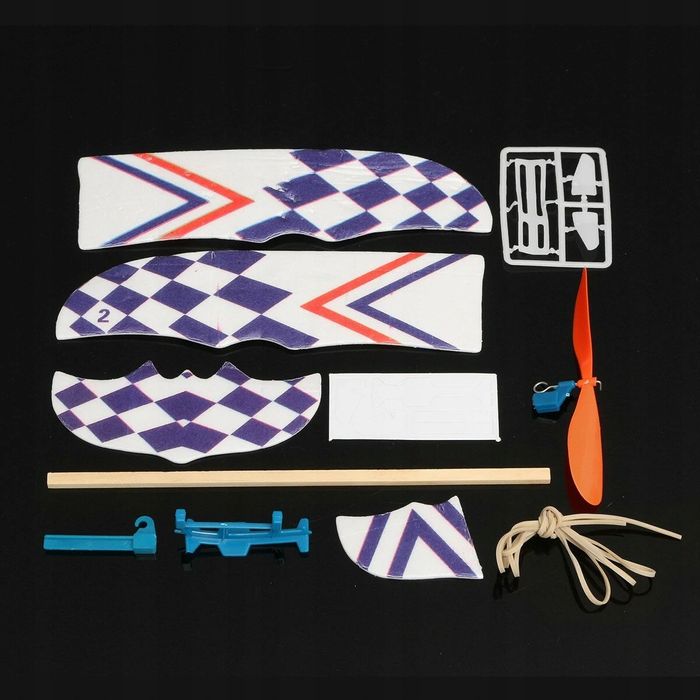 Drewniany Samolot Na Gumkę Gumę Nakręcany Lata