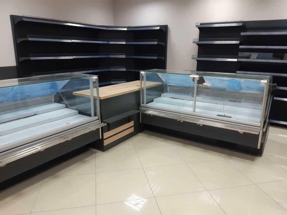 Стелажі, каси, холодильники в магазин. Гранти на торгове обладнання