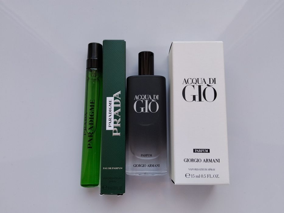 Prada Paradigme i Acqua di Gio Parfum