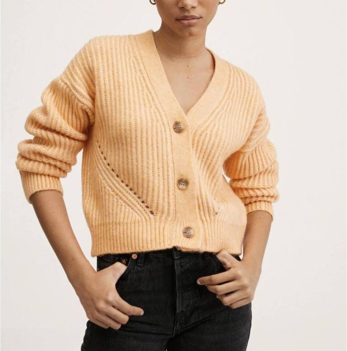 Помаранчевий кардиган Манго