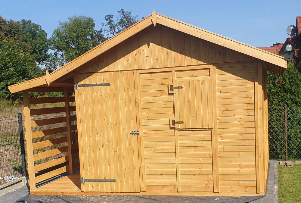 Domek drewniany ogrodowy narzędziowy drewutnia altana na ROD 300x400cm