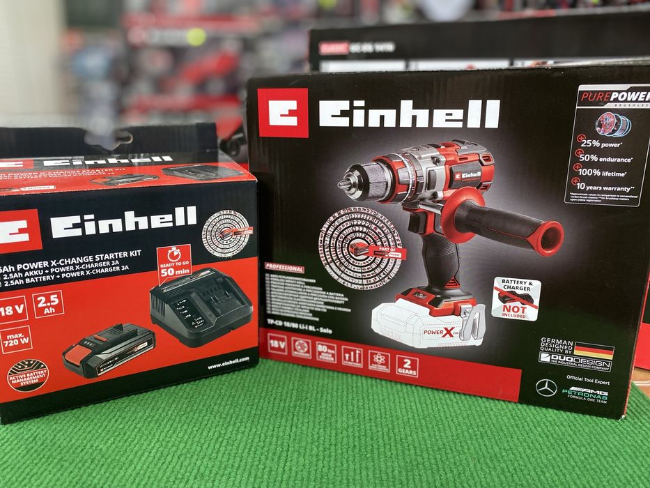 Шуруповерт безщітковий ударний Einhell TP-CD 18/80 Li-i BL Kit 2.5 Ah