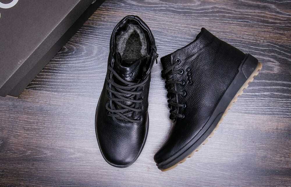 Зимние мужские ботинки ECCO
 натуральная кожа