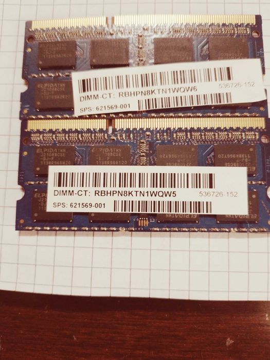 2 Memórias Ram Elpida