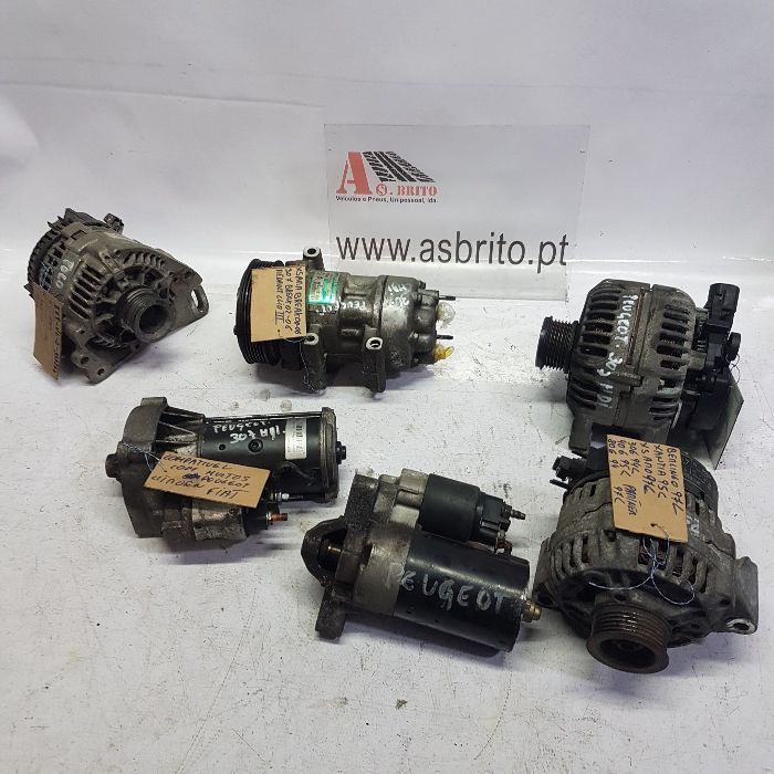 Alternador Compressor AC Motor arranque Citroen Peugeot