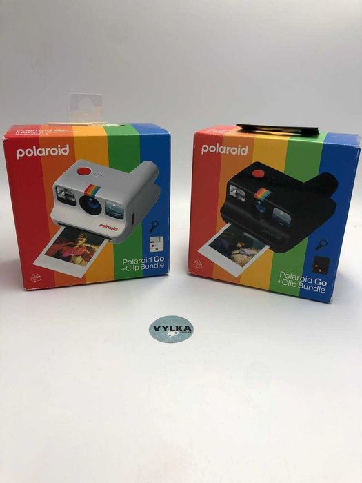 Набір фотокамера Polaroid Go Black/White + Clip Bundle +1 рік гарантії