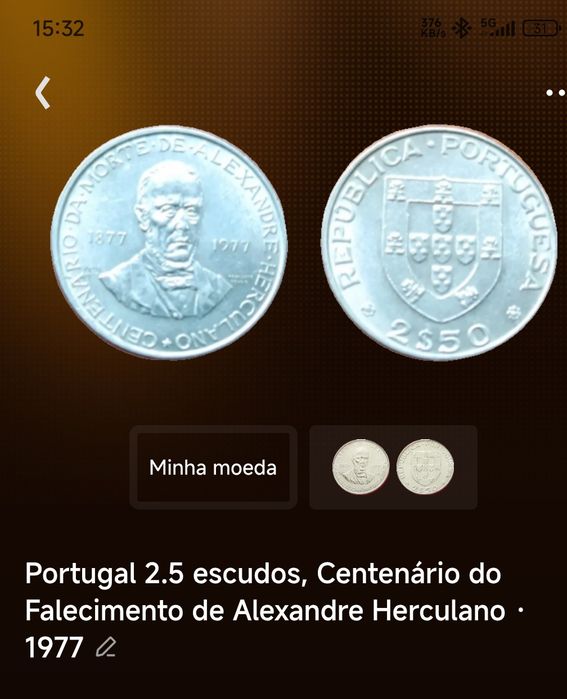 3 moedas de 25 escudos