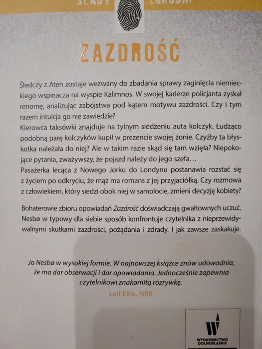 Książka JO NESBO "Zazdrość"