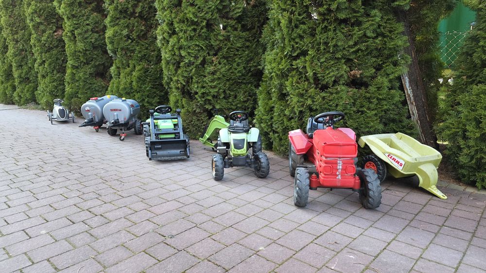 Ciągnik dla dzieci traktor rolniczy Ciągnik na pedała przyczepa autko
