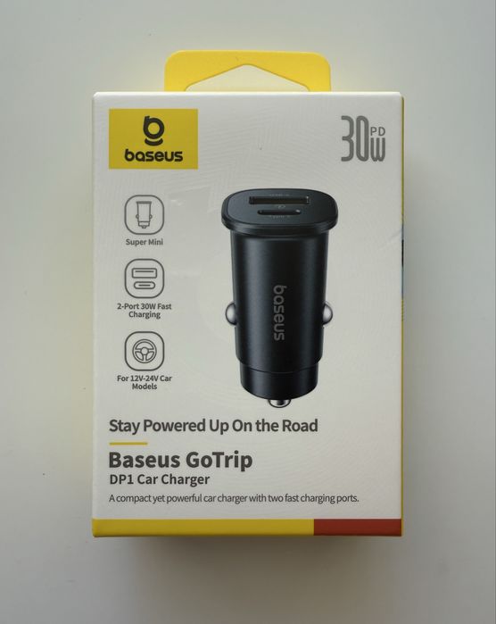Baseus 30W Автомобильная зарядка в прикуриватель DP1 Car Charger