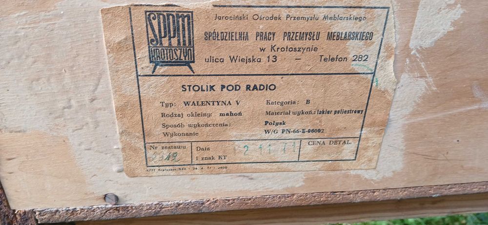 konsola stolik szafka RTV  Walentyna PRL