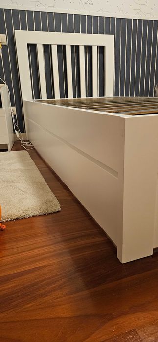 Cama Solteiro / Individual 90 cm lacada branco