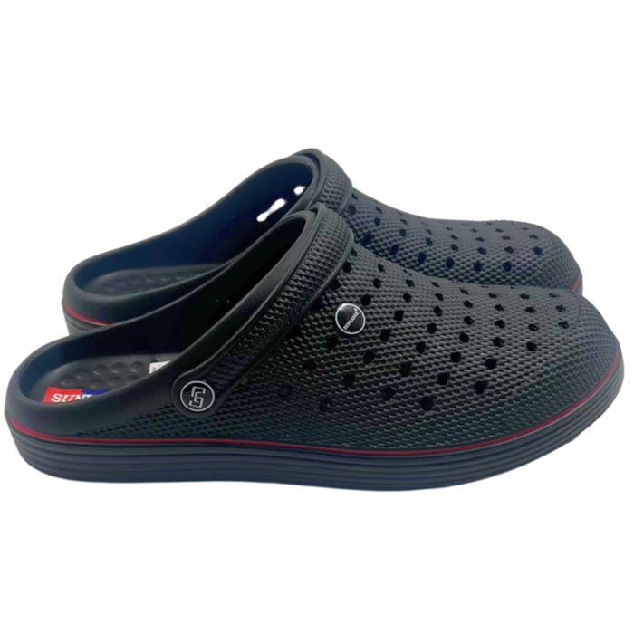 Klapki Męskie Kroksy Lekkie Ogrodowe Piankowe Wygodne CZARNE 41-47