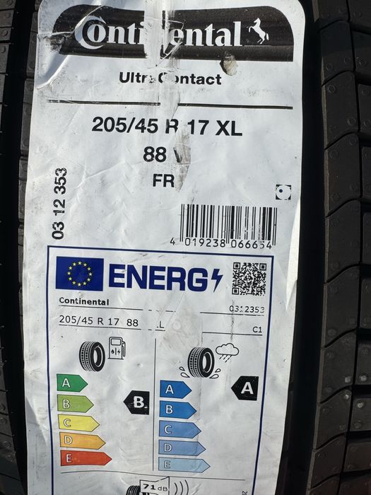 205/45R17 88V XL Continental UltraContact