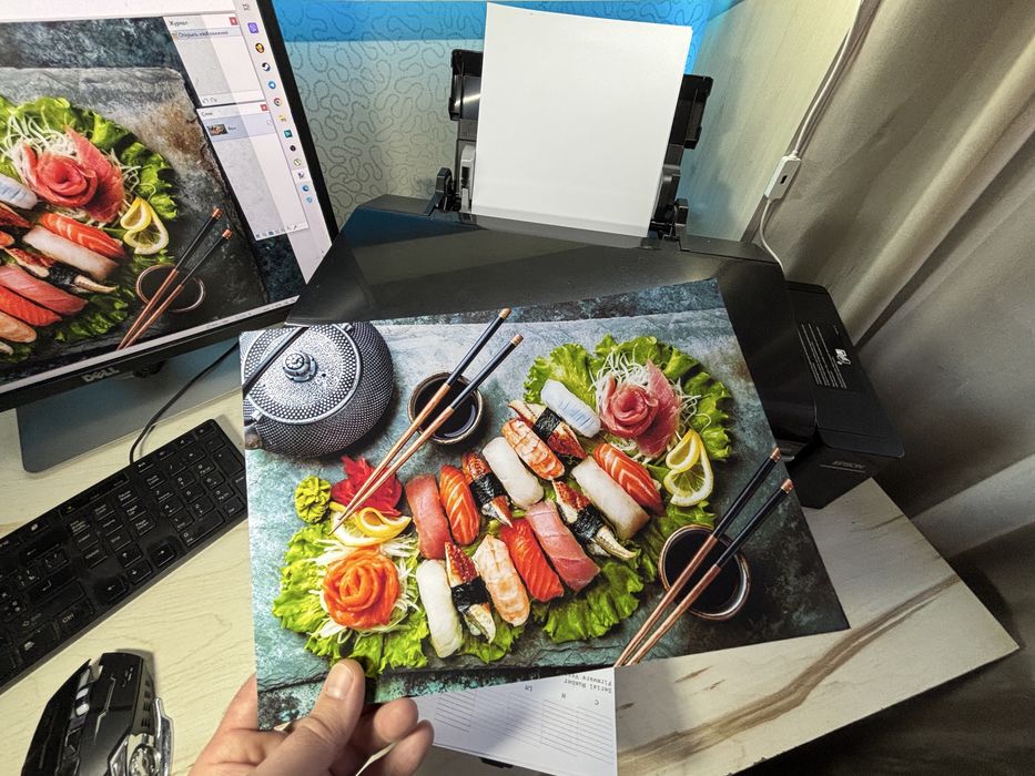 Фото принтер  Epson L806 с Wi-Fi и СНПЧ + чернила