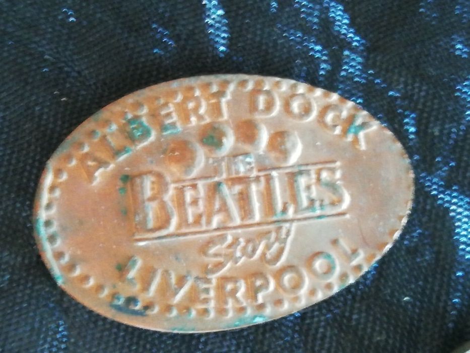 2 Chapas de Metal Antigas Beatles Beatles Story Liverpool Penny Land*