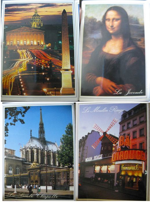 Conjunto de 16 Postais de Paris