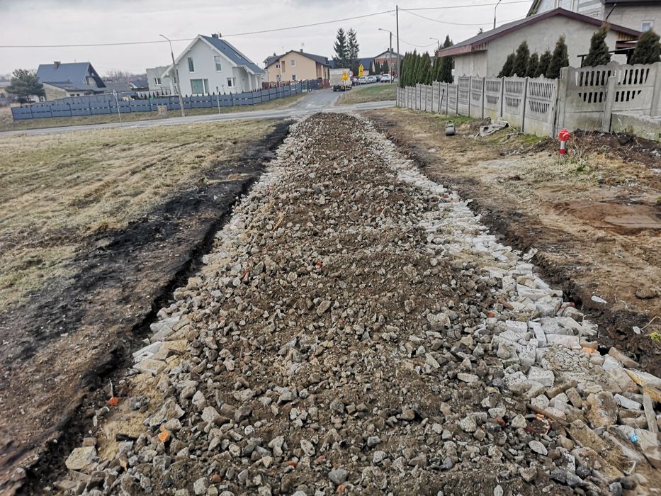 Gruz z transportem utwardzenie terenu Minikoparka
