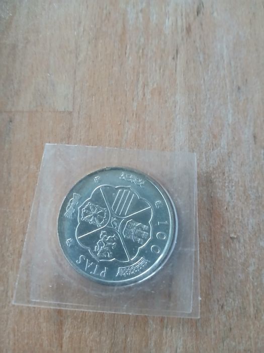 Mieda de 100 pesetas  de prata