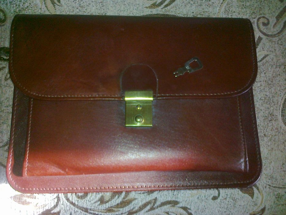 saszetka skórzana na kluczyk PRL