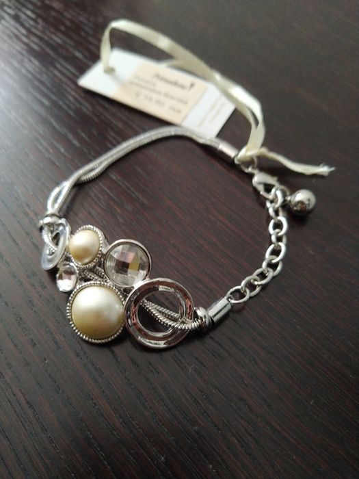 Pulseira prateada anti-alérgica, elegante - Primadona - Nova!