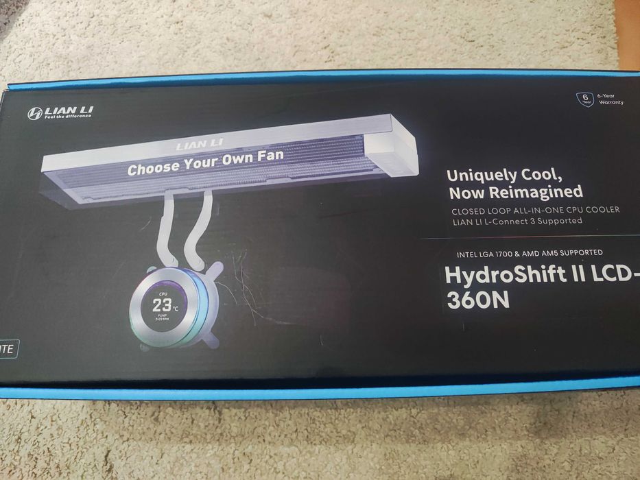 Water Cooler CPU AIO Lian Li HydroShift II LCD-C 360 Branco - 360mm