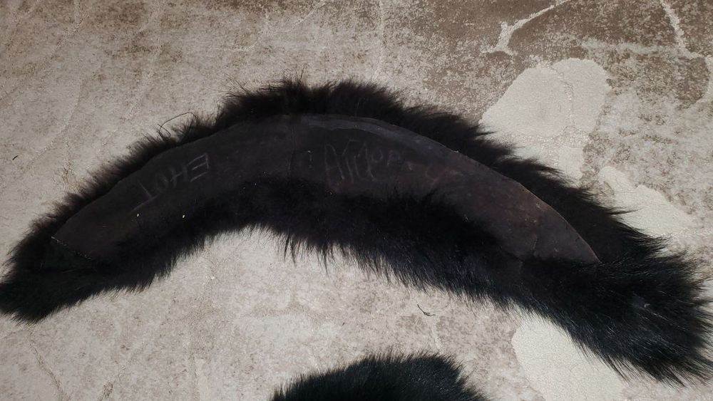 Натуральный готовый воротник из енота песка чернобурка