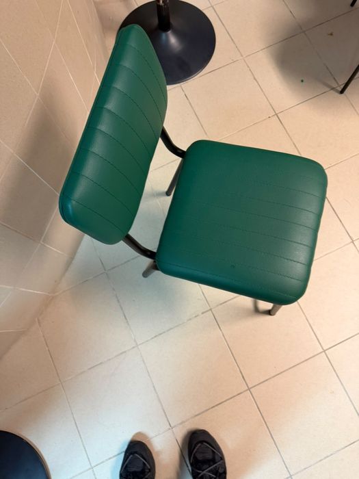4 cadeiras verdes deluxe almofadadas