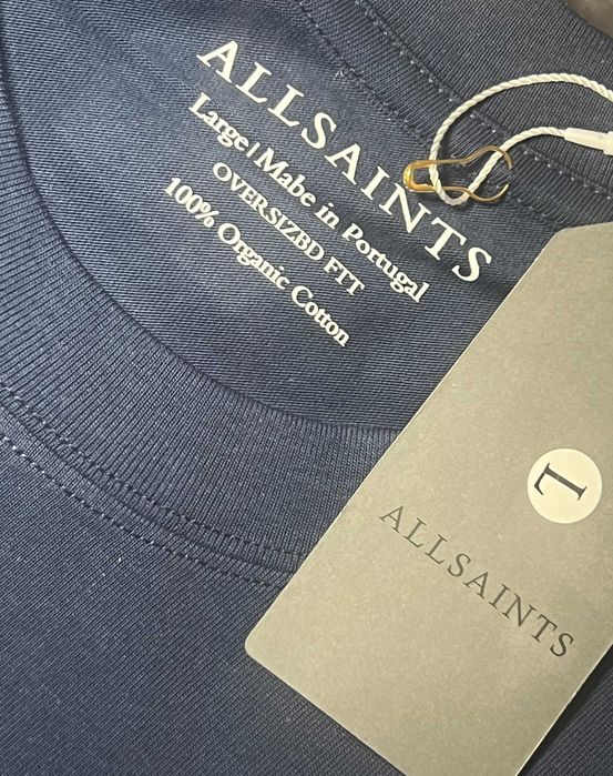 Стильна оверсайз футболка A*lSaints Dark Blue + Подарунок Тату Рукава