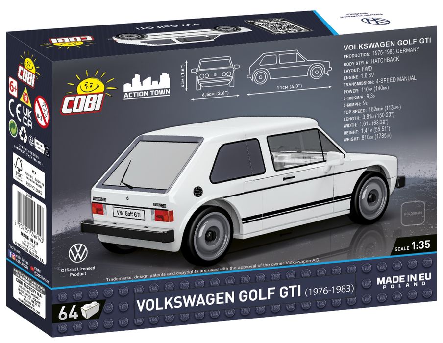 Samochód VOLKSWAGEN GOLF GTI 1976 klocki Cobi 24614