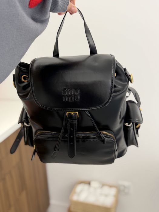 Plecak Miu Miu czarny