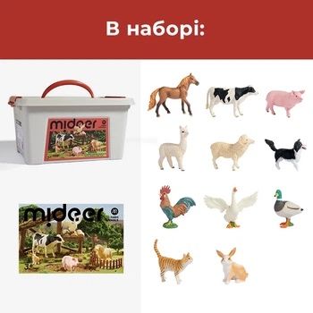 Mideer Набір фігурок Тварини