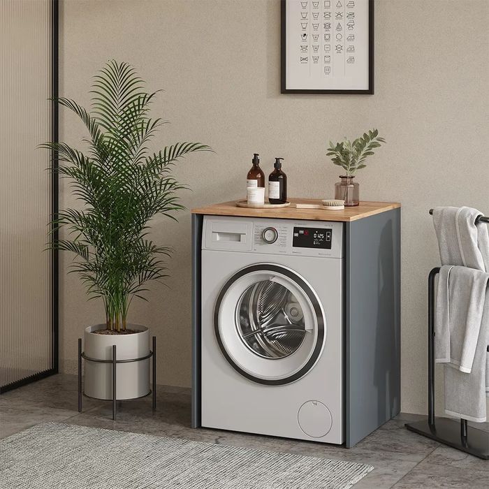 Szafka na pralkę Vicco Viktor 68 × 88,2 cm – antracyt / złoty dąb