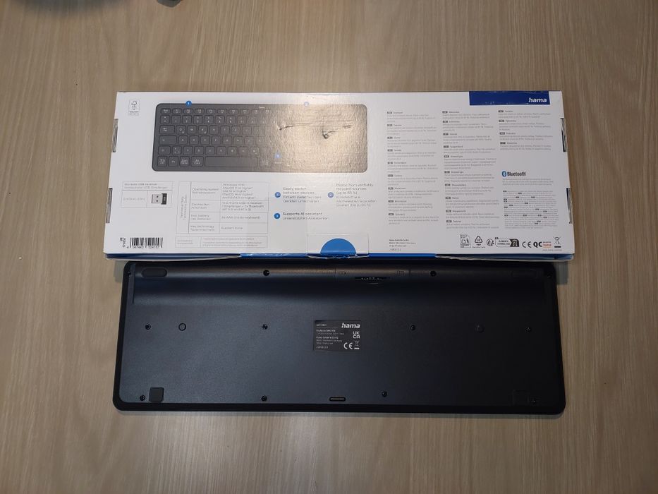 Teclado Sem Fios Hama Bluetooth WK-300 – Compacto e Funcional