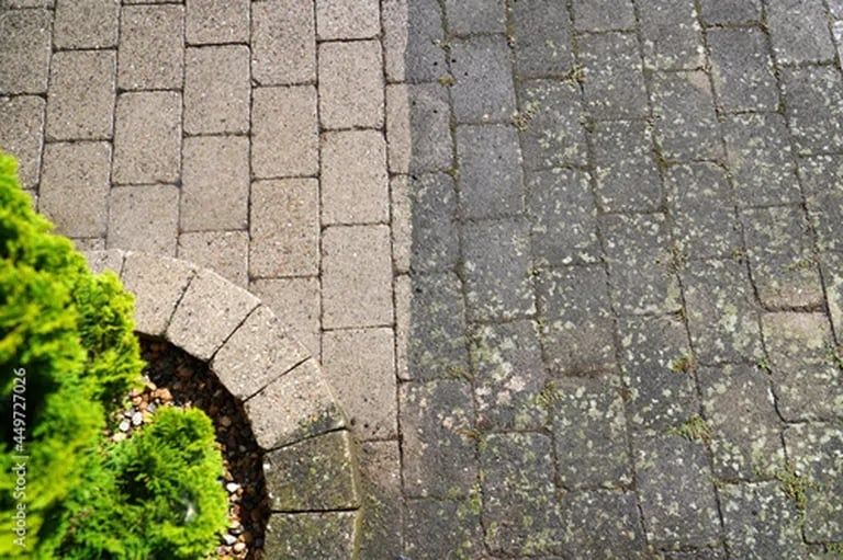 Mycie kostki brukowej, tarasów, elewacji