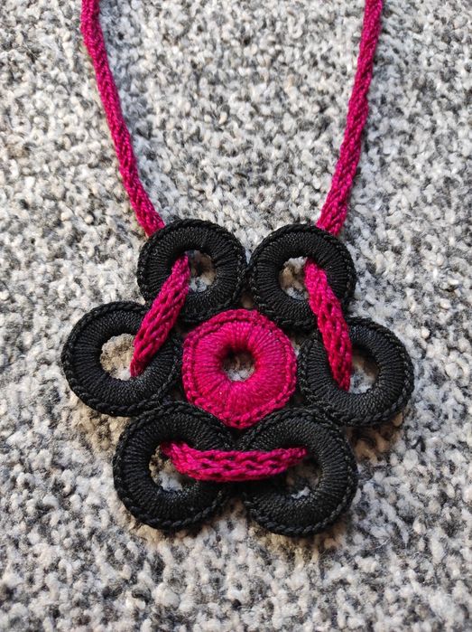 Naszyjnik szydełko hand made