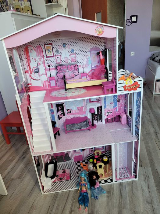 Drewniany domek dla lalek MIAMI ECOTOYS