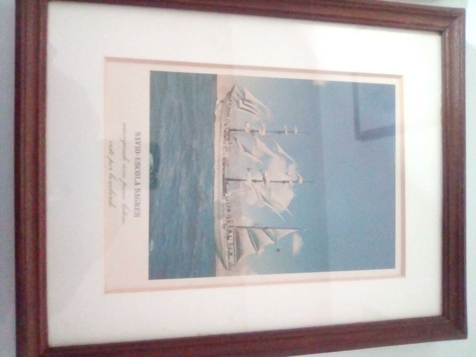 Quadros com gravuras do navio Sagres