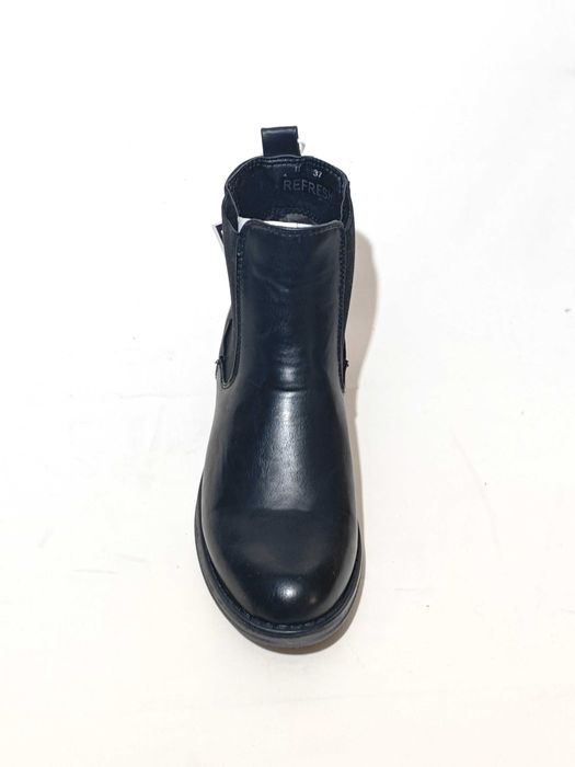 Bota Senhora Pele Preto - Vários tamanhos - Novos