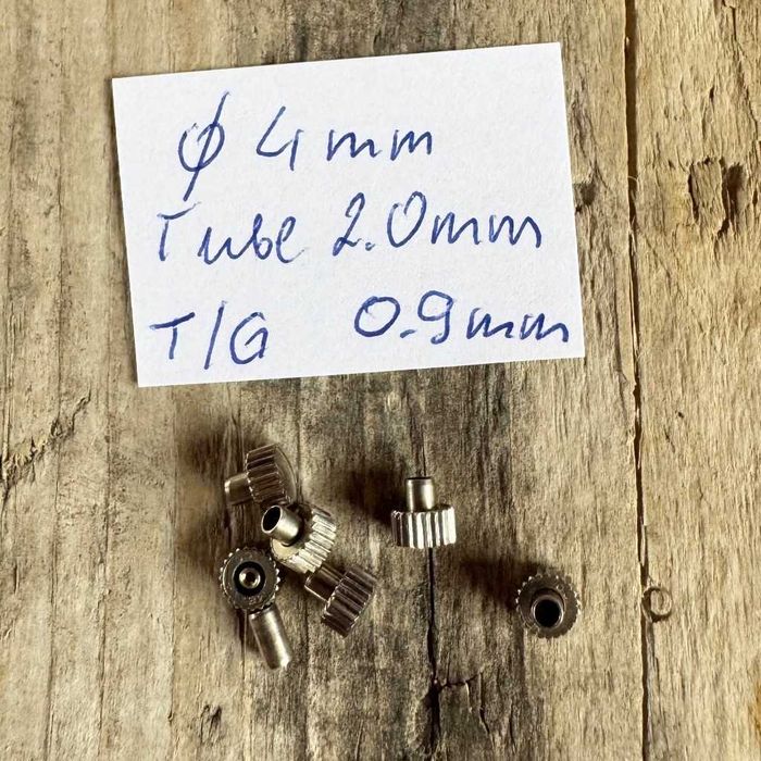 5x Koronki do zegarków MECO 4.0 mm / gwint 0.9mm / tubus 2.0 - M21