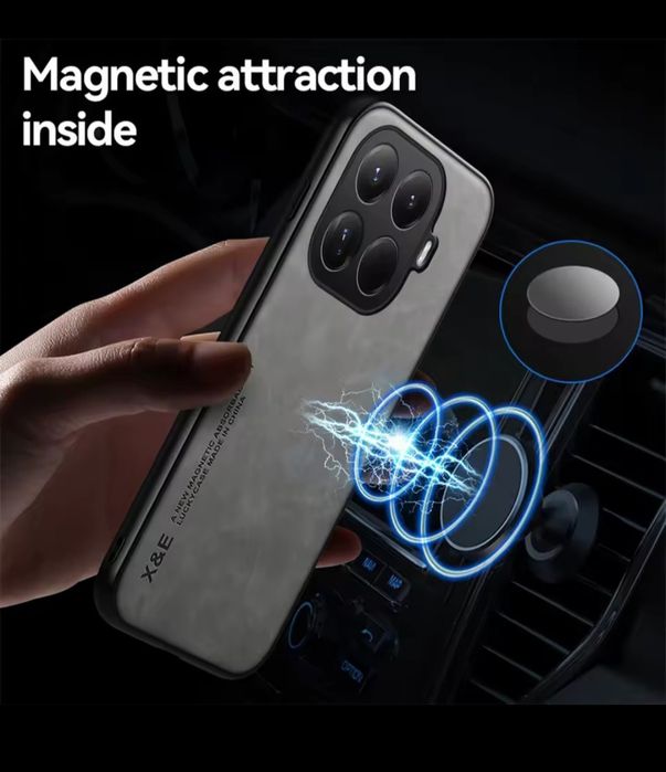 Luksusowe etui skórzane Xiaomi 15T Pro megnetic