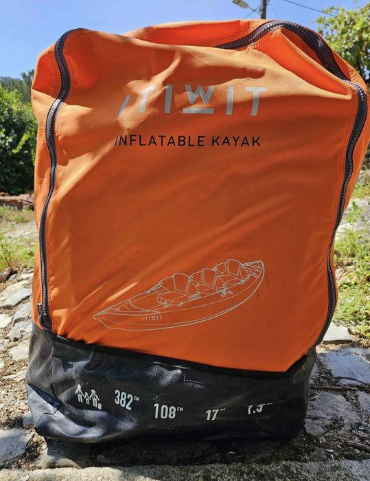 Canoa Kayak Insuflável de Passeio 3 Lugares