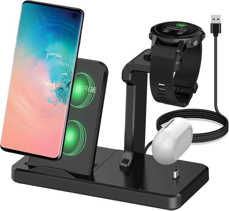 Ładowarka 3 w 1, bezprzewodowa stacja kompatybilny z Garmin.