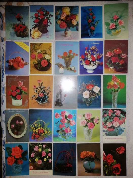 Открытки Розы, цветы. . Чисті листівки. Квіти.