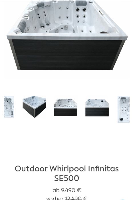JACUZZI Wanna ogrodowa z hydromasażem Infinitas SE500 GERMANY 12490 €